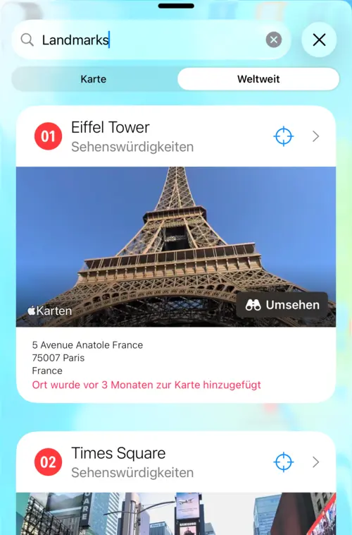 Ansicht mit dem Suchergebnis für: Sehenswürdigkeiten