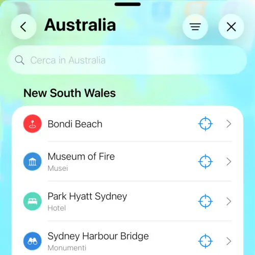 Vista che mostra i luoghi in Australia nei miei luoghi