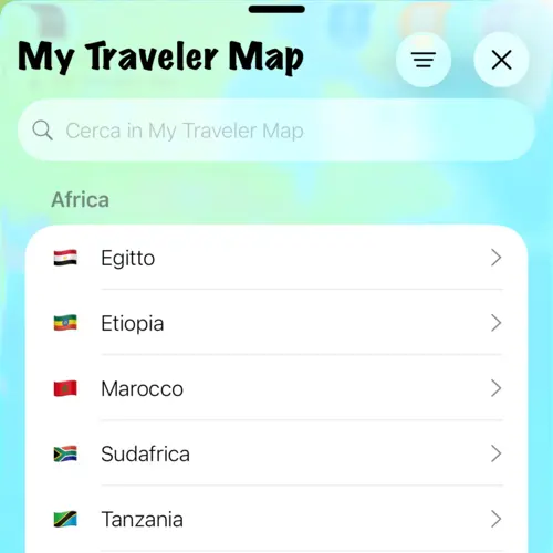 Vista che mostra i paesi nei miei luoghi