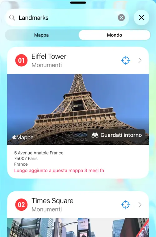 Vista che mostra il risultato di ricerca per: Monumenti
